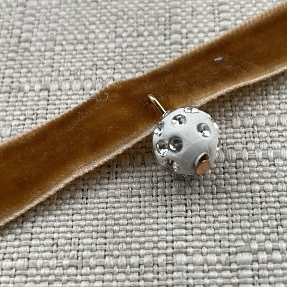 Women Choker Necklace Brown Carmel Tone Velvet Fashion Choker New - Picture 4 of 8